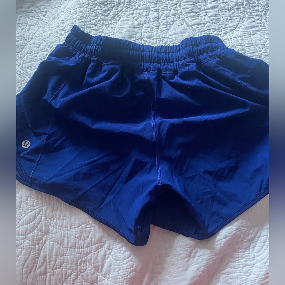 lululemon dark blue running shorts